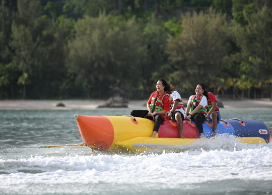 Banana Boat Ride With Friends In Langkawi